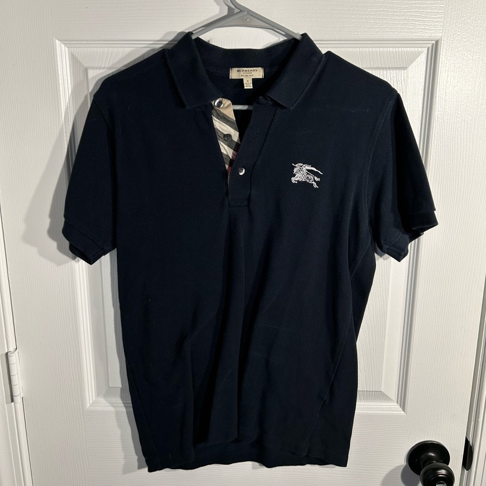 Burberry Slim Polo size Small Black